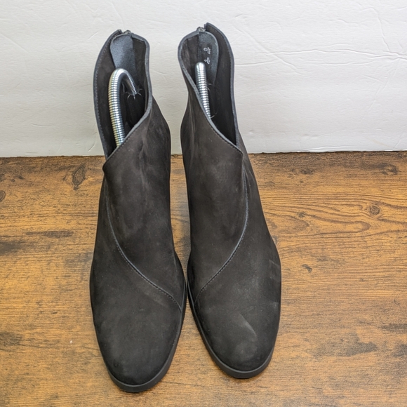 Arche Wedge Ankle Boots 9 EU 40 Black Booties Back Zipper Booties - Picture 6 of 11